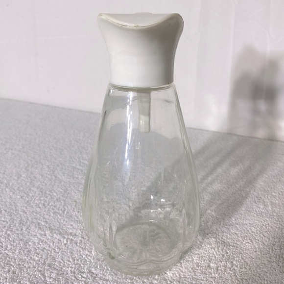 Vintage Log Cabin Clear Glass Plastic Spout Syrup Dispenser - Picture 11 of 12